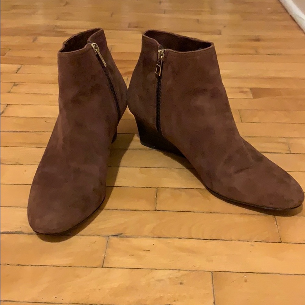 Coach brown suede booties
